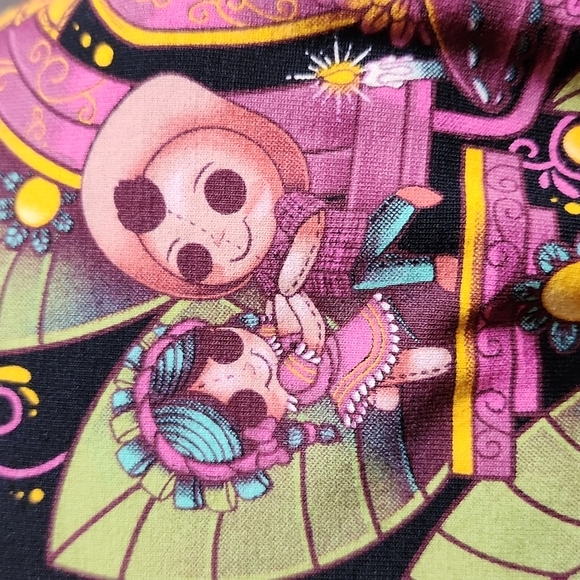 Dia de Los Muertos *¡AY GÜEY! Catrina XL 3/4 Sleeve NWOT Skeletons SO CUTE! - Picture 11 of 13